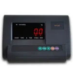 Front view of the A12E weighing indicator with red LED display and function buttons